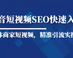 抖音短视频Seo搜索排名优化新手快速入门教程,实体商家短视频,精准引流实操课-金融资料分享