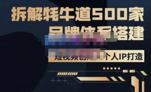 牛牛·500家餐饮品牌搭建&短视频深度解析,拆解牦牛道500家品牌体系搭建-金融资料分享