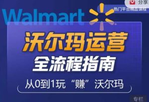 沃尔玛店铺前期运营从零到一最全指南，全面挖掘沃尔玛入门盲区，深度打造新手实操技巧-金融资料分享