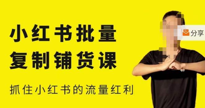 张宾·小红书批量复制铺货课，小红书0-1快速起号变现玩法，抓住小红书的流量红利（更新2023年3月）-金融资料分享
