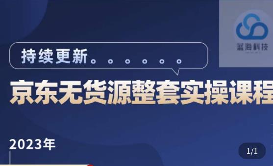 蓝七·2023京东店群整套实操视频教程，京东无货源整套操作流程大总结，减少信息差，有效做店发展-金融资料分享