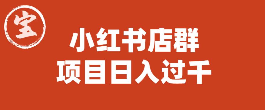 宝哥小红书店群项目，日入过千（图文教程）【揭秘】-金融资料分享