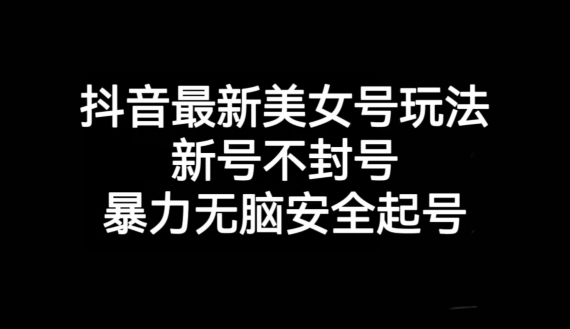 抖音最新美女号玩法，新号不封号，暴力无脑安全起号【揭秘】-金融资料分享