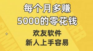 欢友软件,新人上手容易,每个月多赚5000的零花钱【揭秘】-金融资料分享