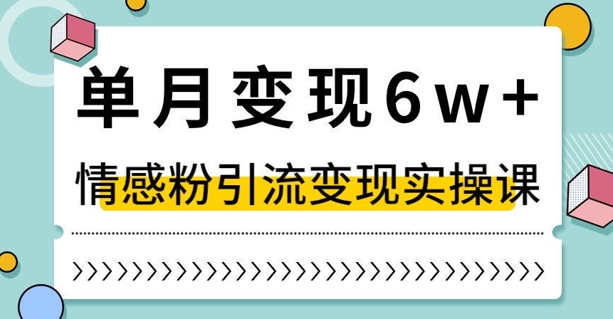单月变现6W+，抖音情感粉引流变现实操课，小白可做，轻松上手，独家赛道【揭秘】-金融资料分享