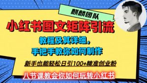 2023年最强小红书图文矩阵玩法，新手小白也能轻松日引100+精准创业粉，纯实操教学，不容错过！-金融资料分享