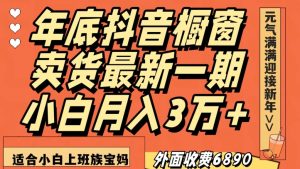 外面收费6890元年底抖音橱窗卖货最新一期,小白月入3万,适合小白上班族宝妈【揭秘】-金融资料分享