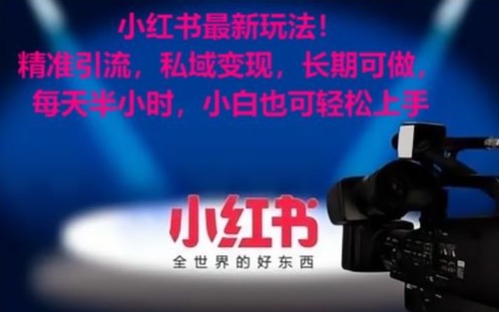 小红书最新玩法！精准引流，私域变现，长期可做，每天半小时，小白也可轻松上手【揭秘】-金融资料分享