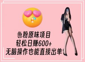 男粉原味项目，轻松日赚800+，无脑操作也能直接出单【揭秘】-金融资料分享