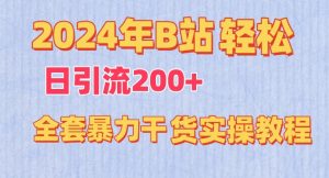2024年B站轻松日引流200+的全套暴力干货实操教程【揭秘】-金融资料分享
