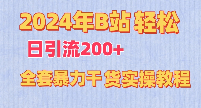 2024年B站轻松日引流200+的全套暴力干货实操教程【揭秘】-金融资料分享