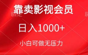靠卖影视会员，日入1000+，落地保姆级教程，新手可学【揭秘】-金融资料分享