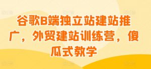 谷歌B端独立站建站推广,外贸建站训练营,傻瓜式教学-金融资料分享