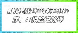 0粉挂载抖音快手小程序，AI换脸进阶课-金融资料分享