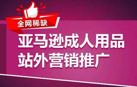 全网稀缺！亚马逊成人用品站外营销推广，​教你引爆站外流量，开启爆单模式-金融资料分享
