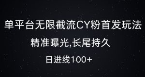 单平台无限截流创业粉首发玩法,精准曝光,长尾持久,日引流100+【揭秘】-金融资料分享