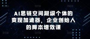 AI思链空间超级个体的变现加速器,企业创始人的降本增效课-金融资料分享