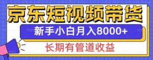 京东短视频带货新玩法,长期管道收益,新手也能月入8000+-金融资料分享