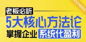 【老板必听】5大核心方法论,掌握企业系统化盈利密码-金融资料分享
