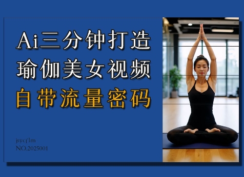 Ai3分钟打造瑜伽美女视频,自带流量密码-金融资料分享