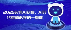 2025实体AI获客,AI时代老板必学的一堂课-金融资料分享