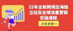 25年全新跨境出海独立站及全域流量营销实操课程，跨境电商独立站TIKTOK全域营销普货特货玩法大全-金融资料分享