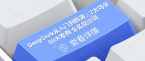 DeepSeek从入门到精通:7大场景 50大案例 全套提示词【文档】-金融资料分享