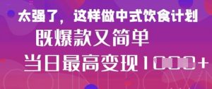 疯狂爆火！小红书等平台的女性中餐养生视频，小白轻松制作，快速拿到结果-金融资料分享