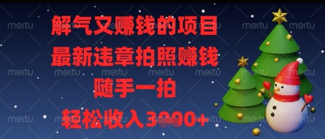 解气又挣钱的项目，最新违章拍照挣钱，随手一拍，轻松收入多张【揭秘】-金融资料分享