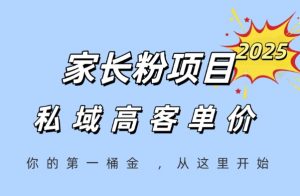 家长粉项目，一个可以长期变现暴利项目，私域高客单价，轻松完成你的人生第一桶金-金融资料分享