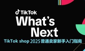 TikTok shop 2025普通卖家新手入门指南,助新手快速掌握从0到1的跨境电商运营逻辑-金融资料分享