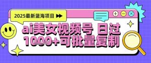 视频号AI美女跳舞暴力起号玩法，日入1k+，全程软件操作，小白也能玩的项目-金融资料分享