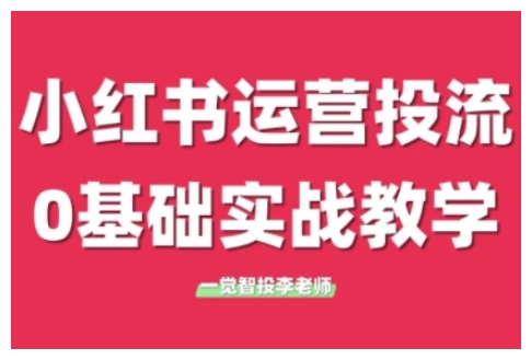 小红书运营投流,小红书广告投放从0到1的实战课,学完即可开始投放(更新)-金融资料分享