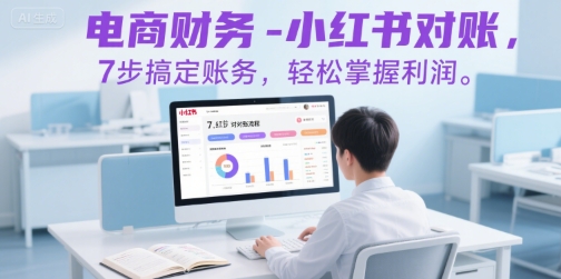 电商财务-小红书对账,7步搞定账务,轻松掌握利润-金融资料分享