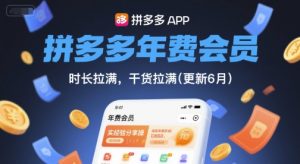 拼多多年费会员，实经验分享操，时长拉满，干货拉满(更新8月)-金融资料分享