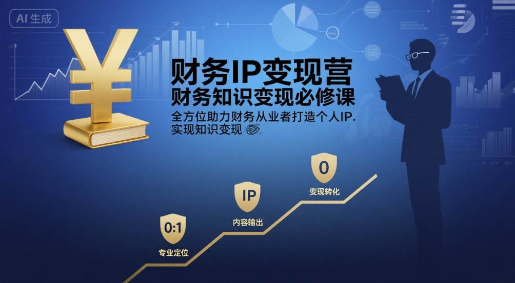 财务IP变现营,财务知识变现必修课,全方位助力财务从业者打造个人IP,实现知识变现-金融资料分享