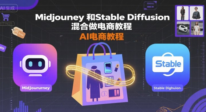 Midjourney和Stable Diffusion混合做电商教程-ai电商教程-金融资料分享