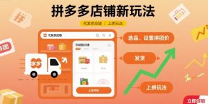 拼多多店铺新玩法,代发供应链上拼玩法-金融资料分享