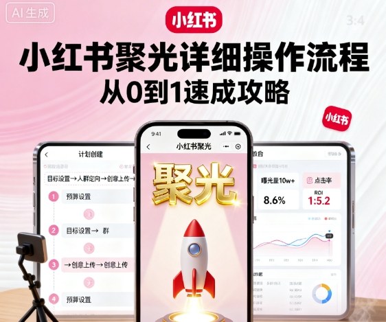 小红书聚光详细操作流程,小红书聚光从0到1速成攻略-金融资料分享