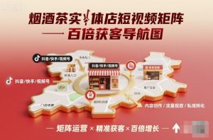 烟酒茶实体店短视频矩阵百倍获客导航图-金融资料分享