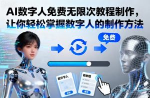 AI数字人免费无限次教程制作,让你轻松掌握数字人的制作方法-金融资料分享