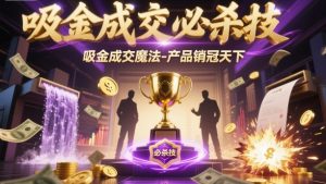 吸金成交必杀技,吸金成交魔法-产品销冠天下-金融资料分享
