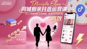 同城相亲抖音运营课,从入门到精通的实战指南,快速高效匹配对象-金融资料分享