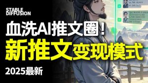 最新AI动态电影漫画小说推文，全流程实操教学，小白也能月入1W+-金融资料分享