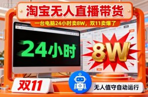 淘宝无人直播带货,一台电脑214小时卖8W,双11卖爆了【揭秘】-金融资料分享