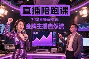直播陪跑课，金牌主播自然流打爆直播间，复制高变现玩法-金融资料分享