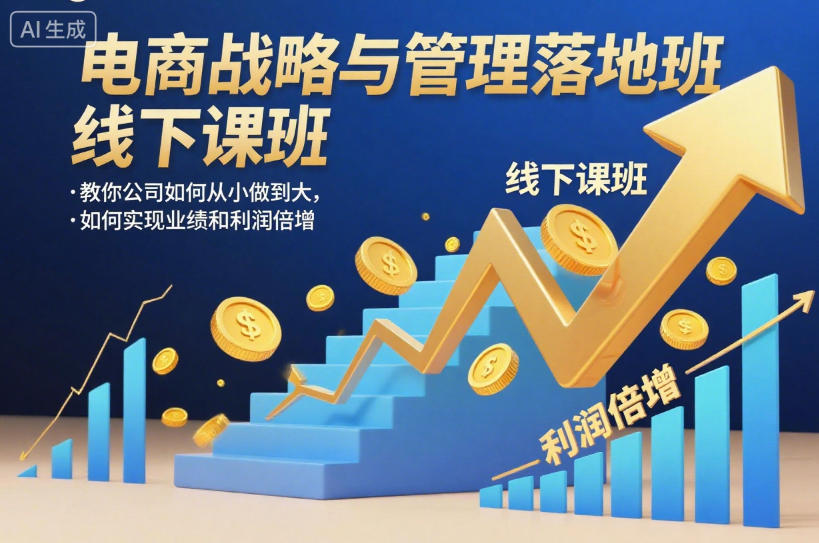 电商战略与管理落地班线下课,教你公司如何从小做到大,如何实现业绩和利润倍增【录音】-金融资料分享