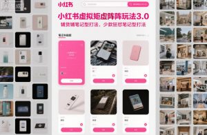 小红书虚拟矩阵玩法3.0,铺货铺笔记型打法,少款狂怼笔记型打法-金融资料分享