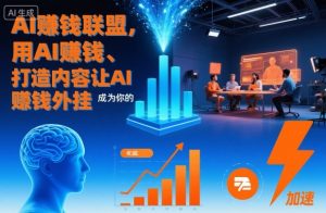 AI賺钱联盟，用AI賺钱、打造内容让AI成为你的賺钱外挂-金融资料分享