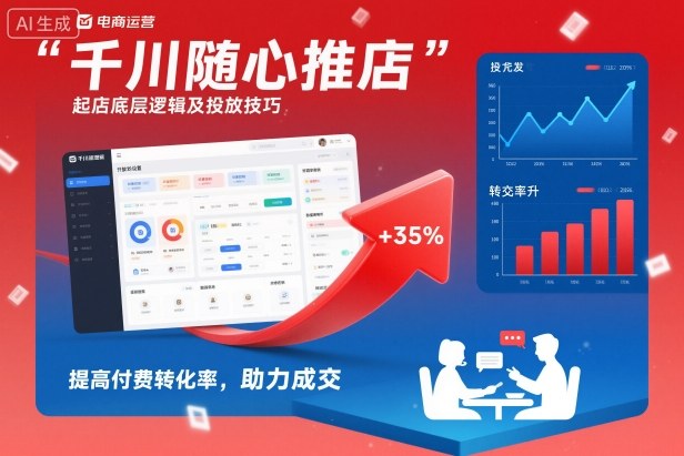 千川随心推起店底层逻辑及投放技巧，提高付费转化率，助力成交-金融资料分享